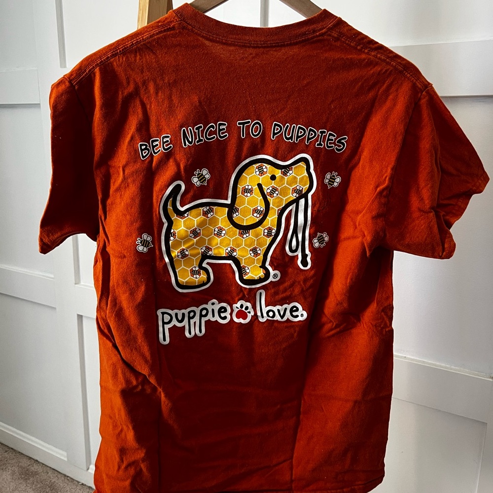 Burnt Orange Puppie Love Tee 🐝